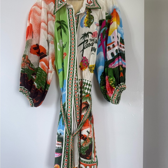Alemais Multicolor Graphic Long Sleeve Dress - Picture 3 of 4